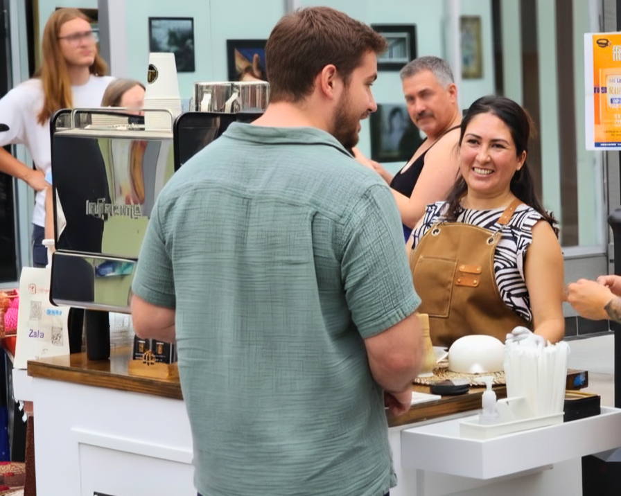 Guests enjoying coffee at an event